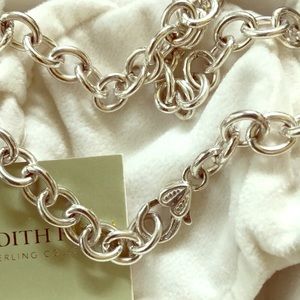 Judith Ripka silver chain necklace